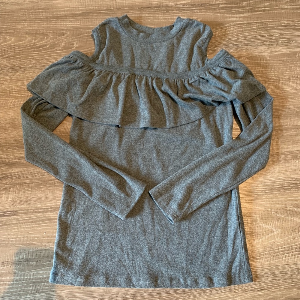 Small Grey Cold Shoulder Sweater